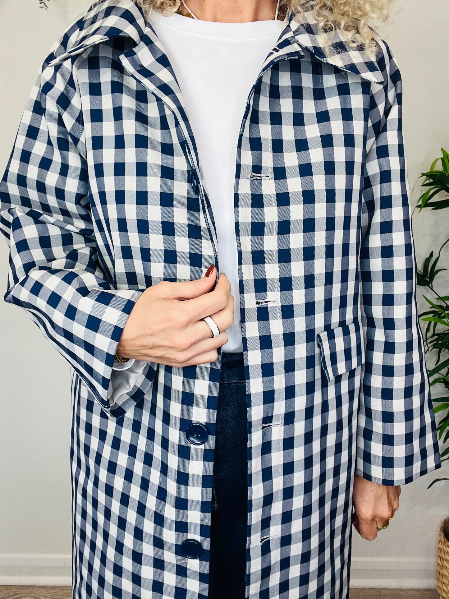 Check Coat - Size 34