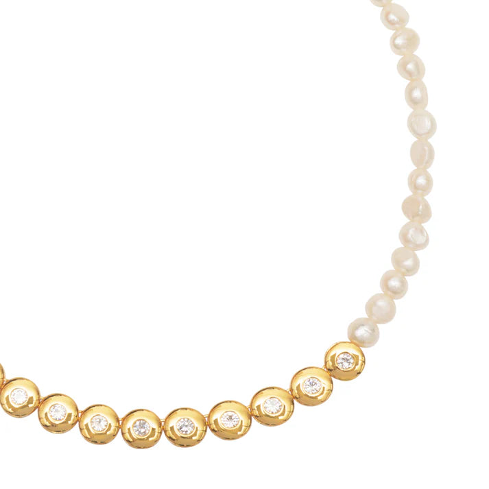 Aspen Necklace - Pearl & Gold