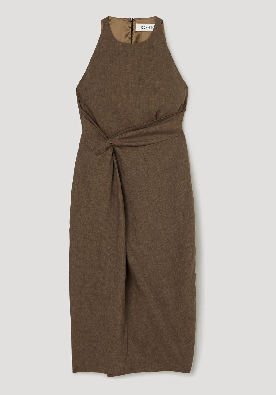 Sarong Linen Dress - Size 36