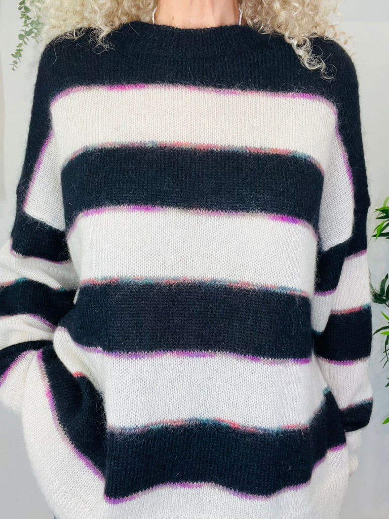 Striped Mohair Jumper - Size 36