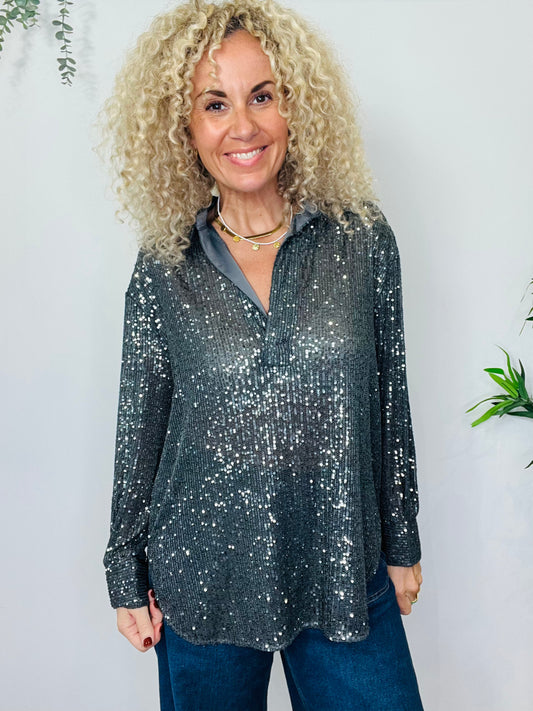 Sequin Shirt - Size S