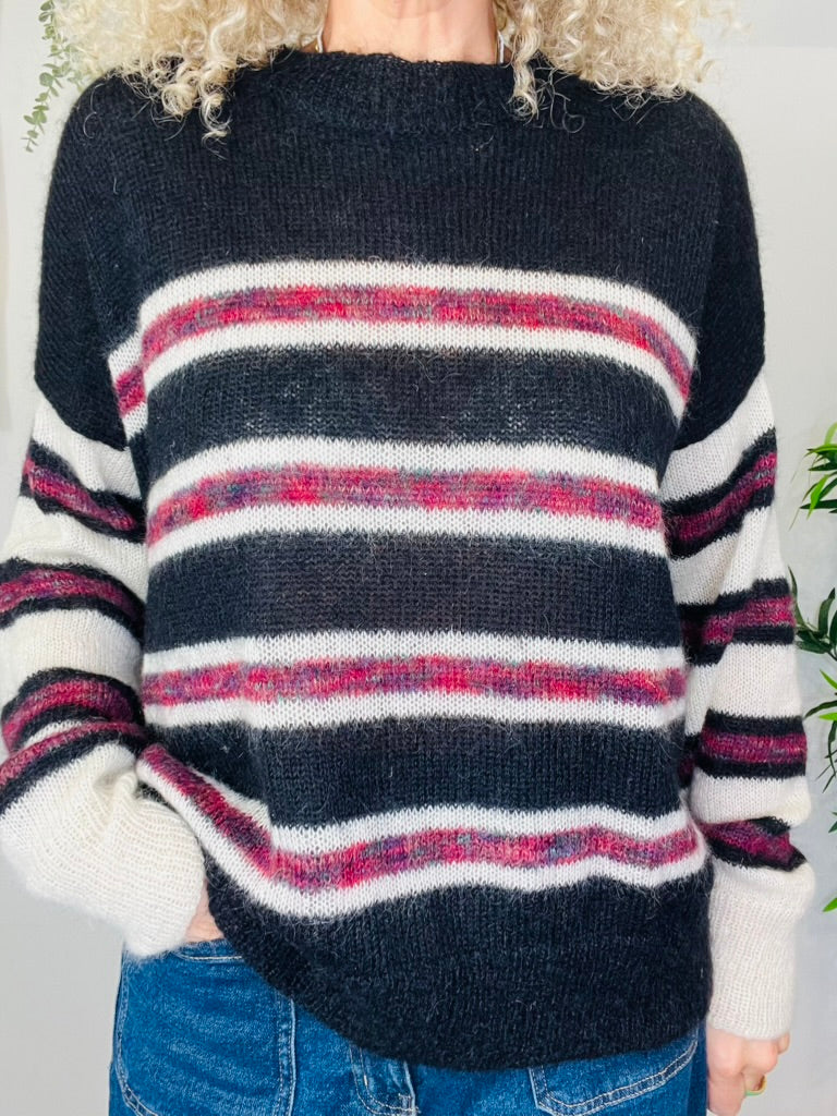 Striped Mohair Jumper - Size 38