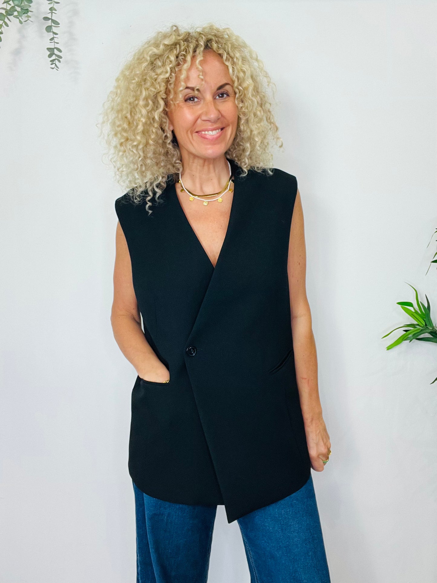 Longline Waistcoat - Size XS