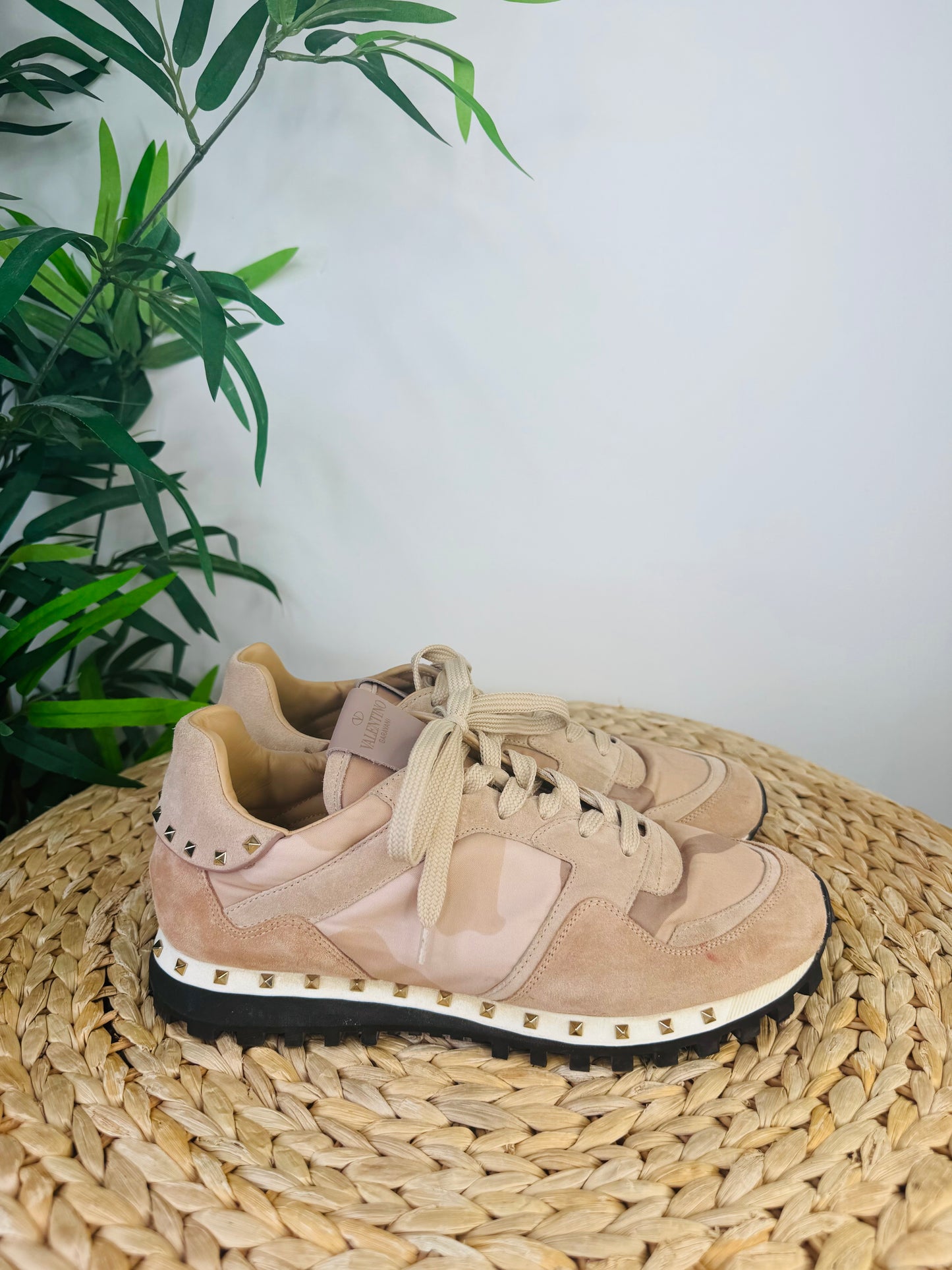 Rockstud Suede Trainers - Size 40