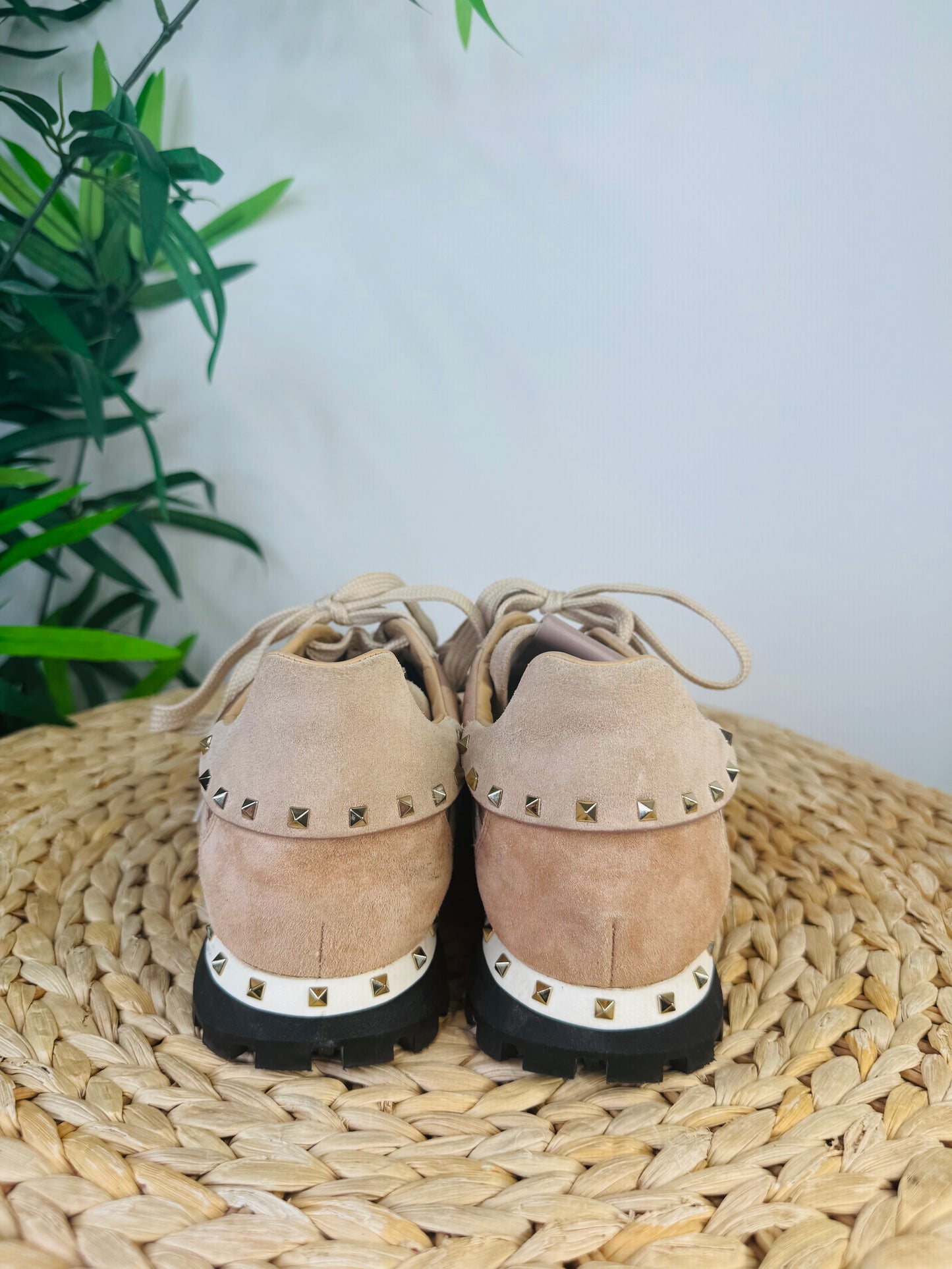 Rockstud Suede Trainers - Size 40