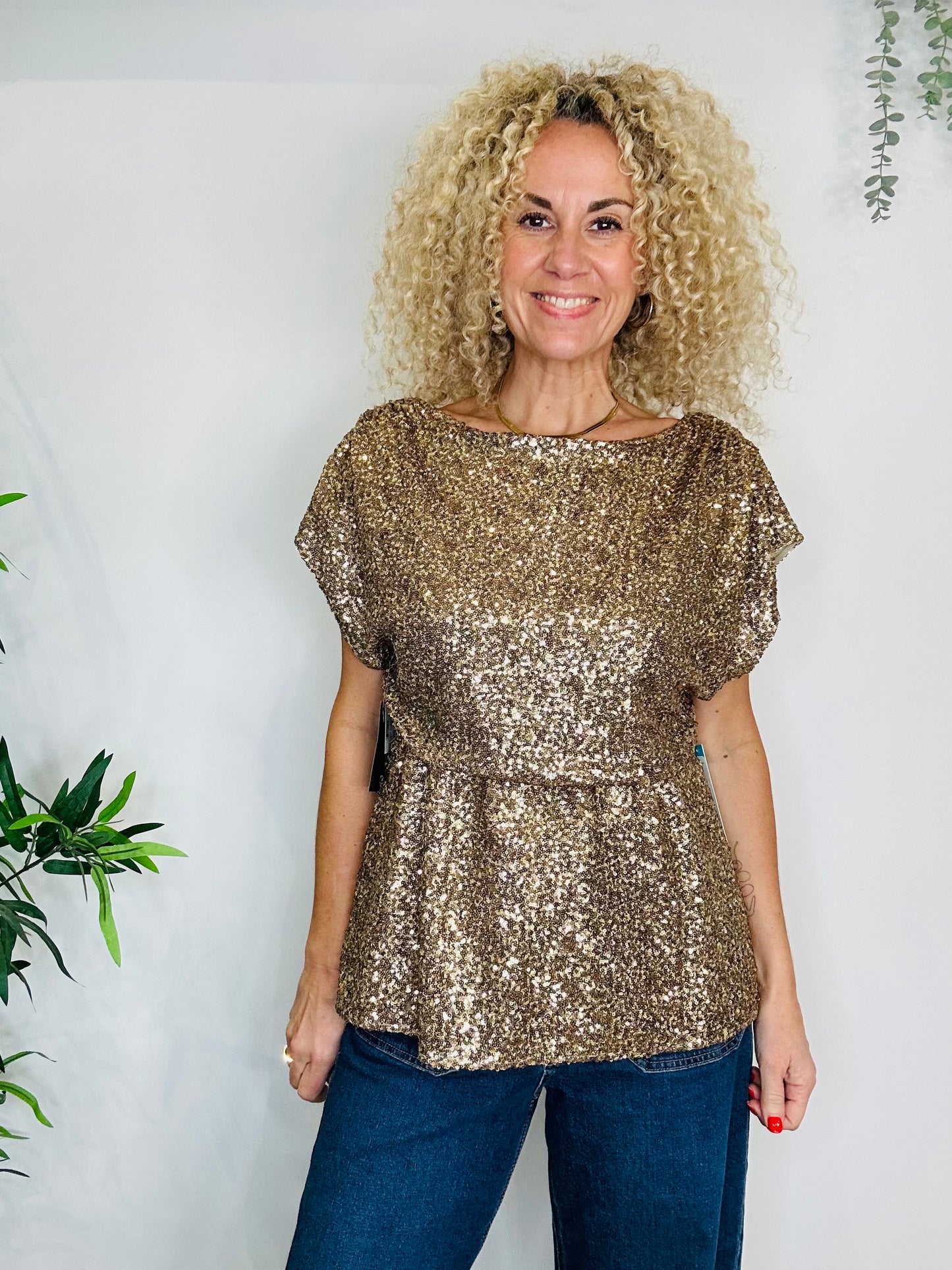 Sequin Top - Size M