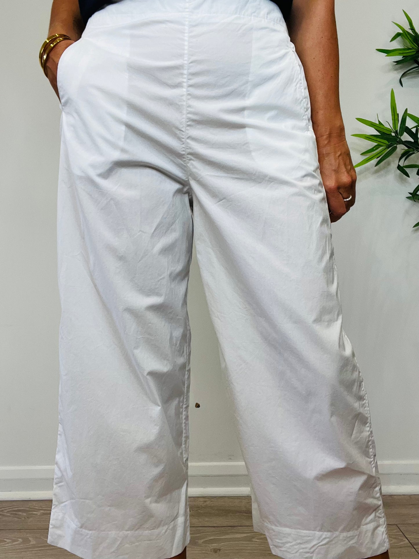 Cropped Cotton Trousers - Size 2
