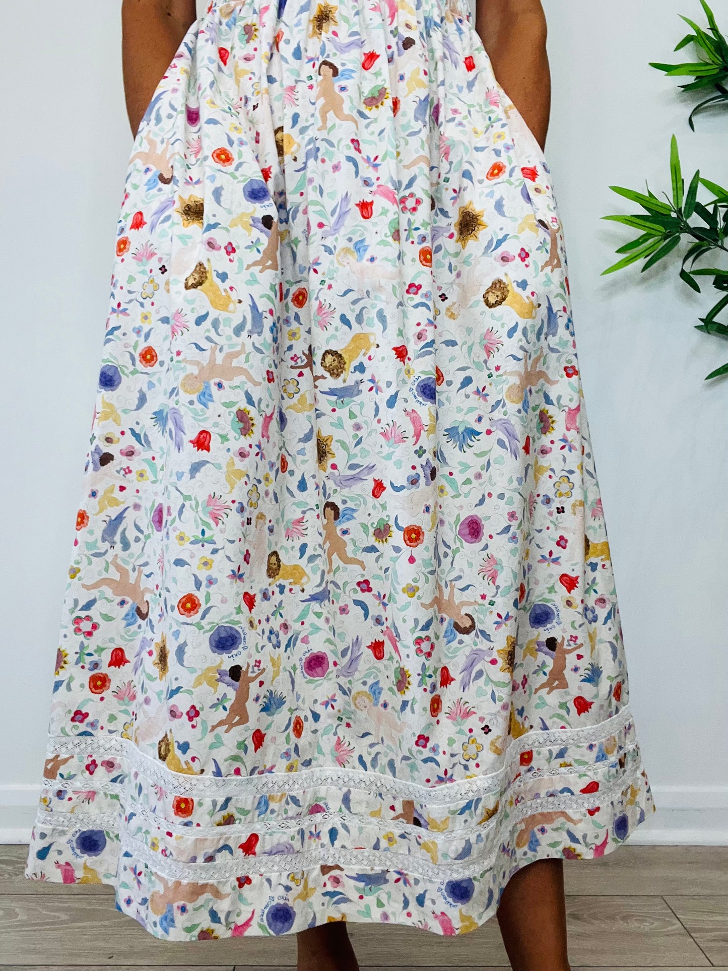 Patterned Iris Dress - Size 8