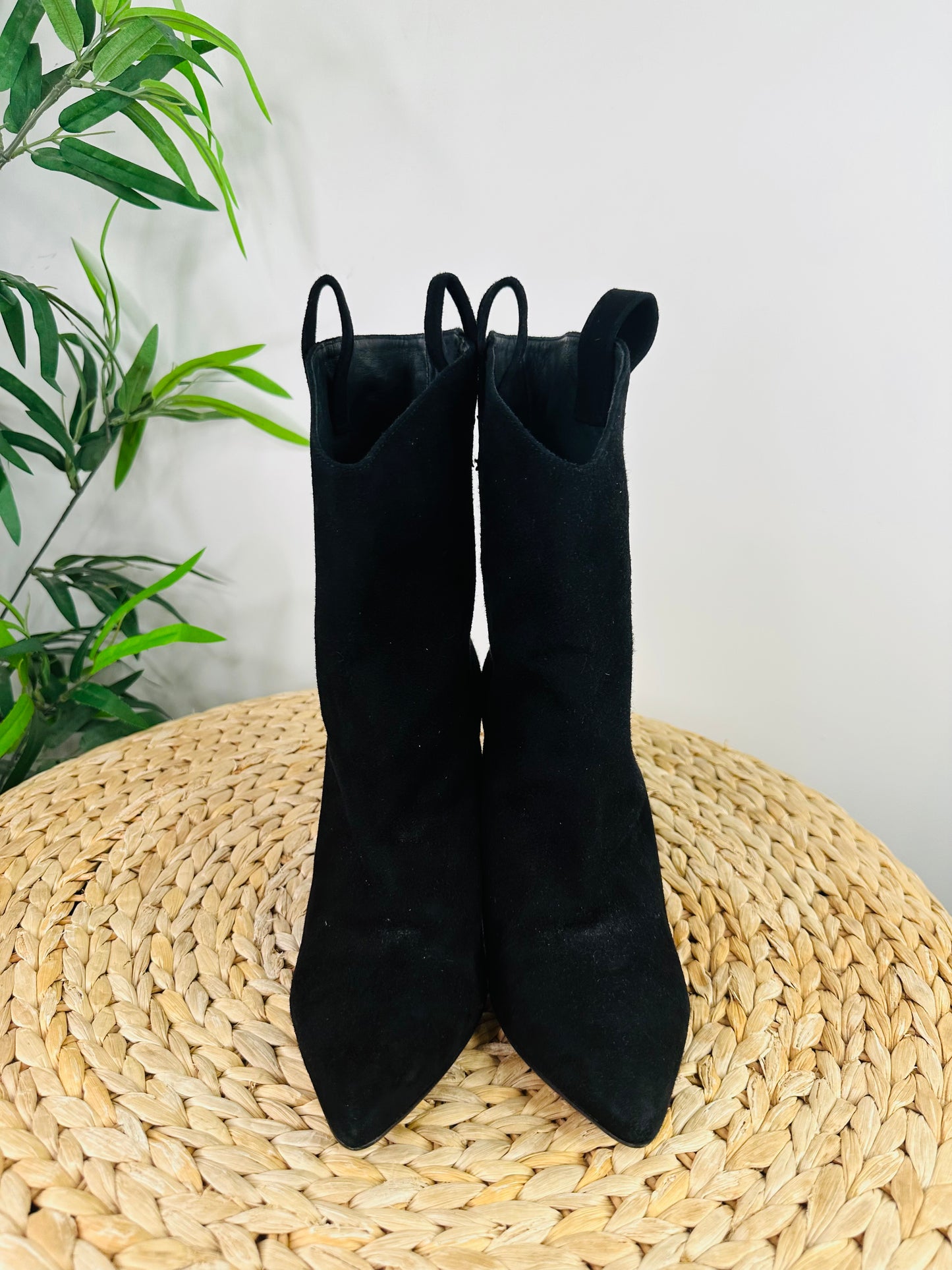Suede Western Style Boots - Size 39