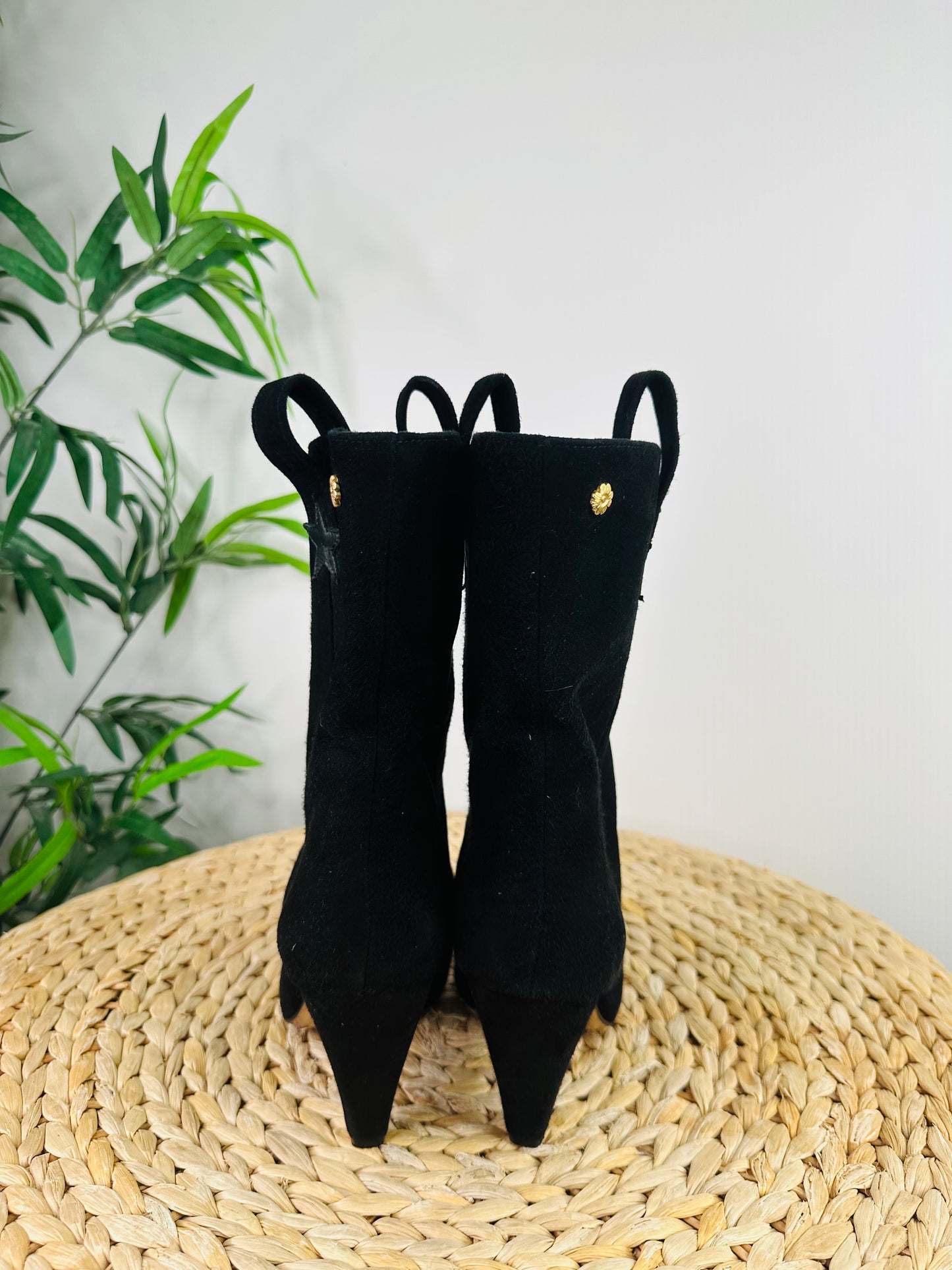Suede Western Style Boots - Size 39