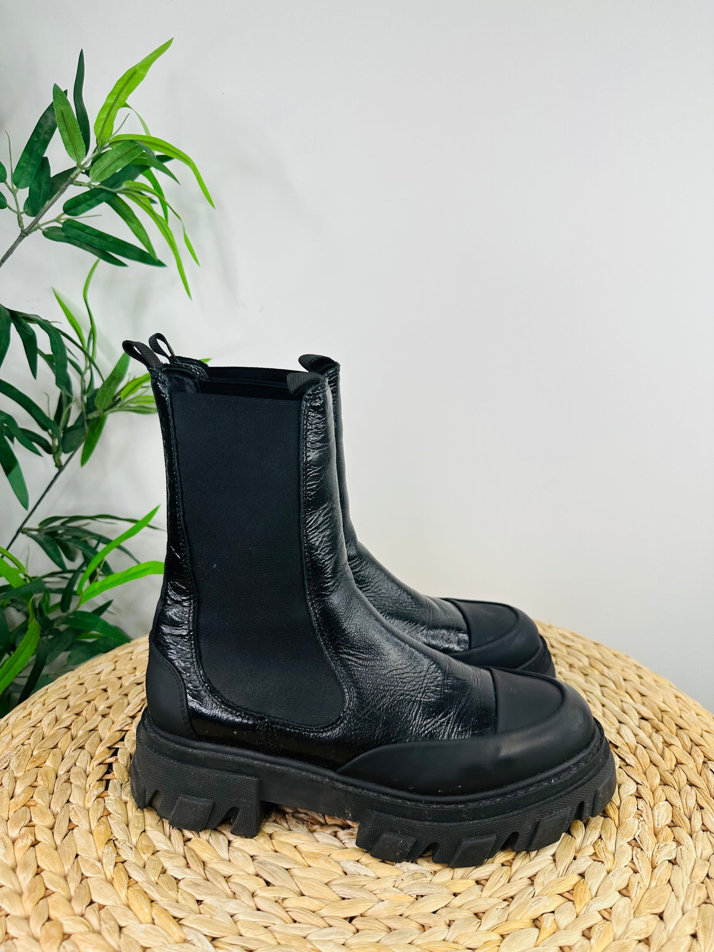 Chunky Leather Boots - Size 41