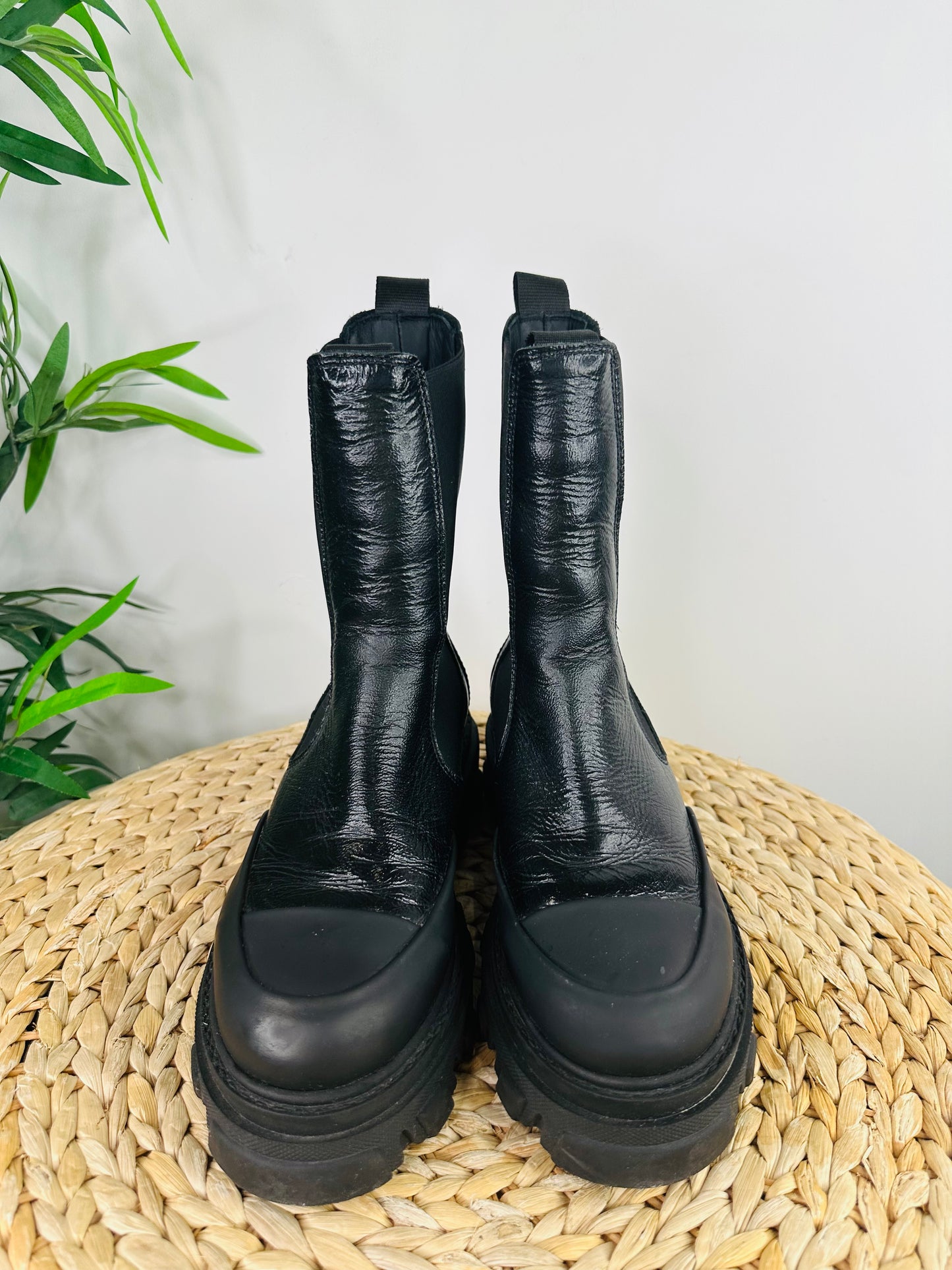 Chunky Leather Boots - Size 41