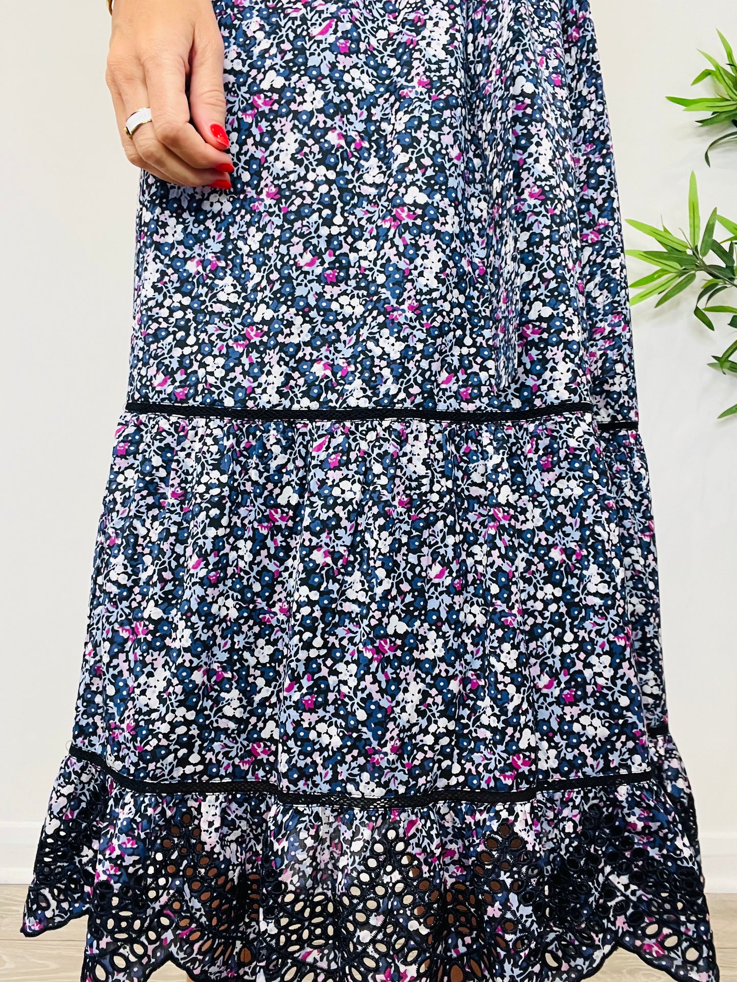 Floral Midi Dress - Size S