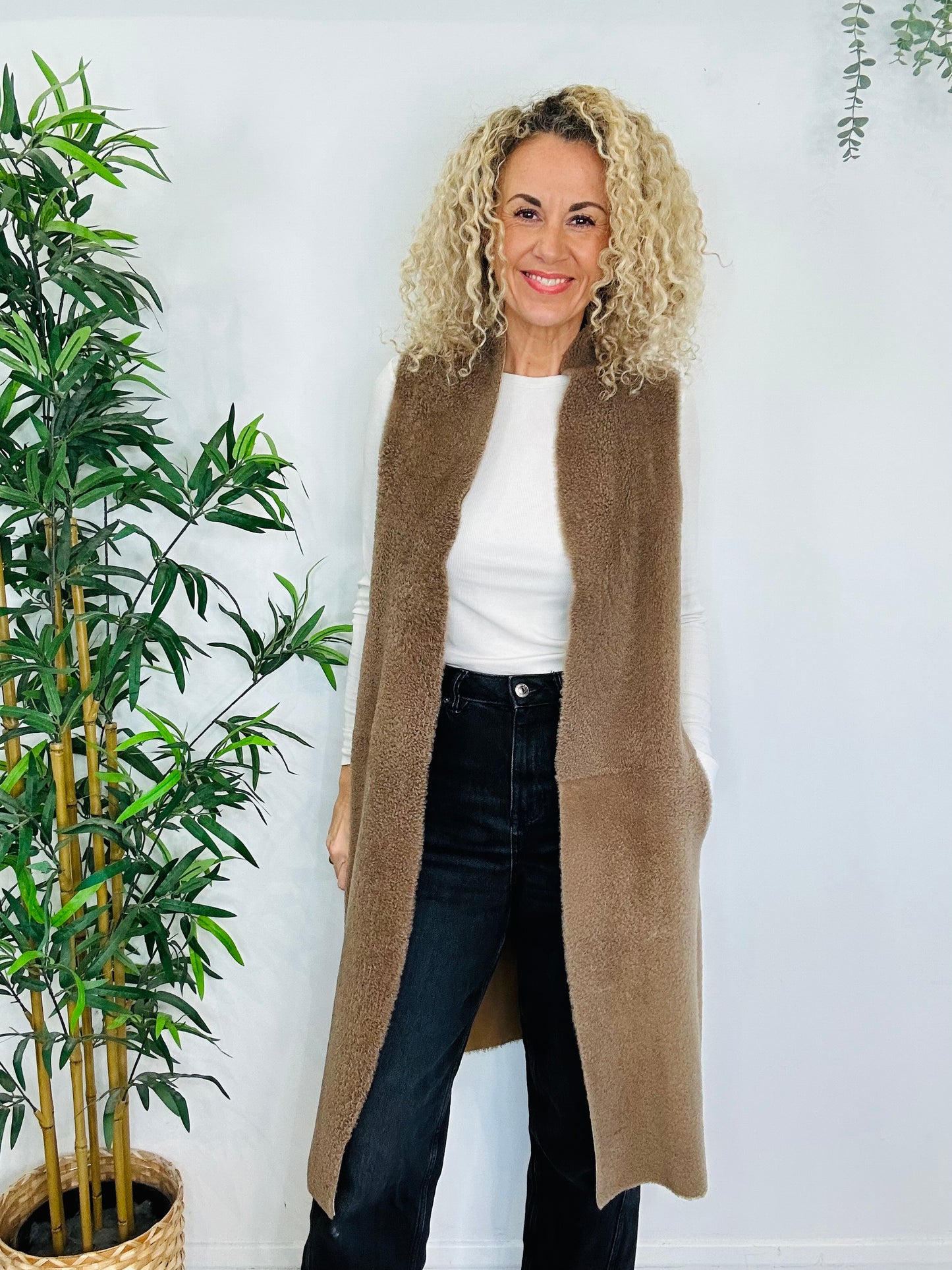 Reversible Sheepskin Gilet - Size S