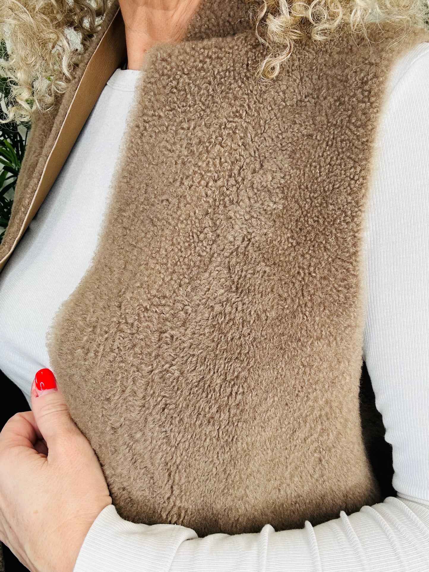 Reversible Sheepskin Gilet - Size S