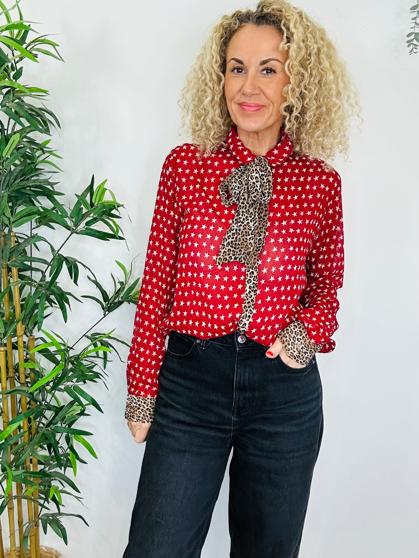 Star Print Shirt - Size XL