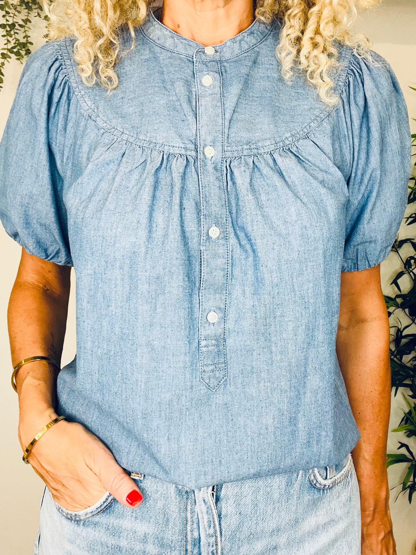 Chambray Blouse - Size S