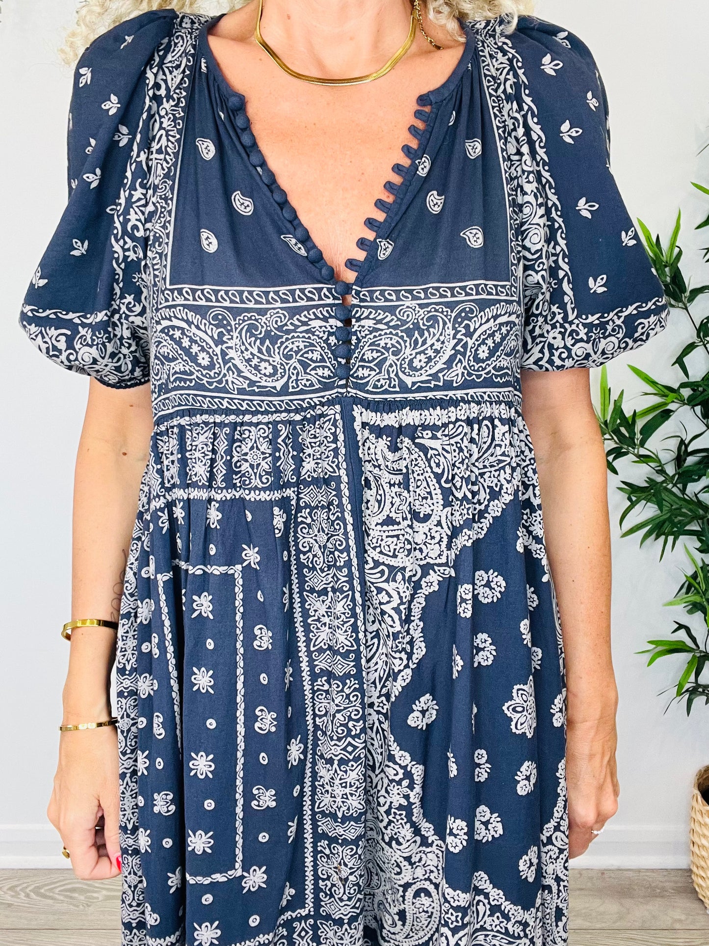 Paisley Print Dress - Size XS