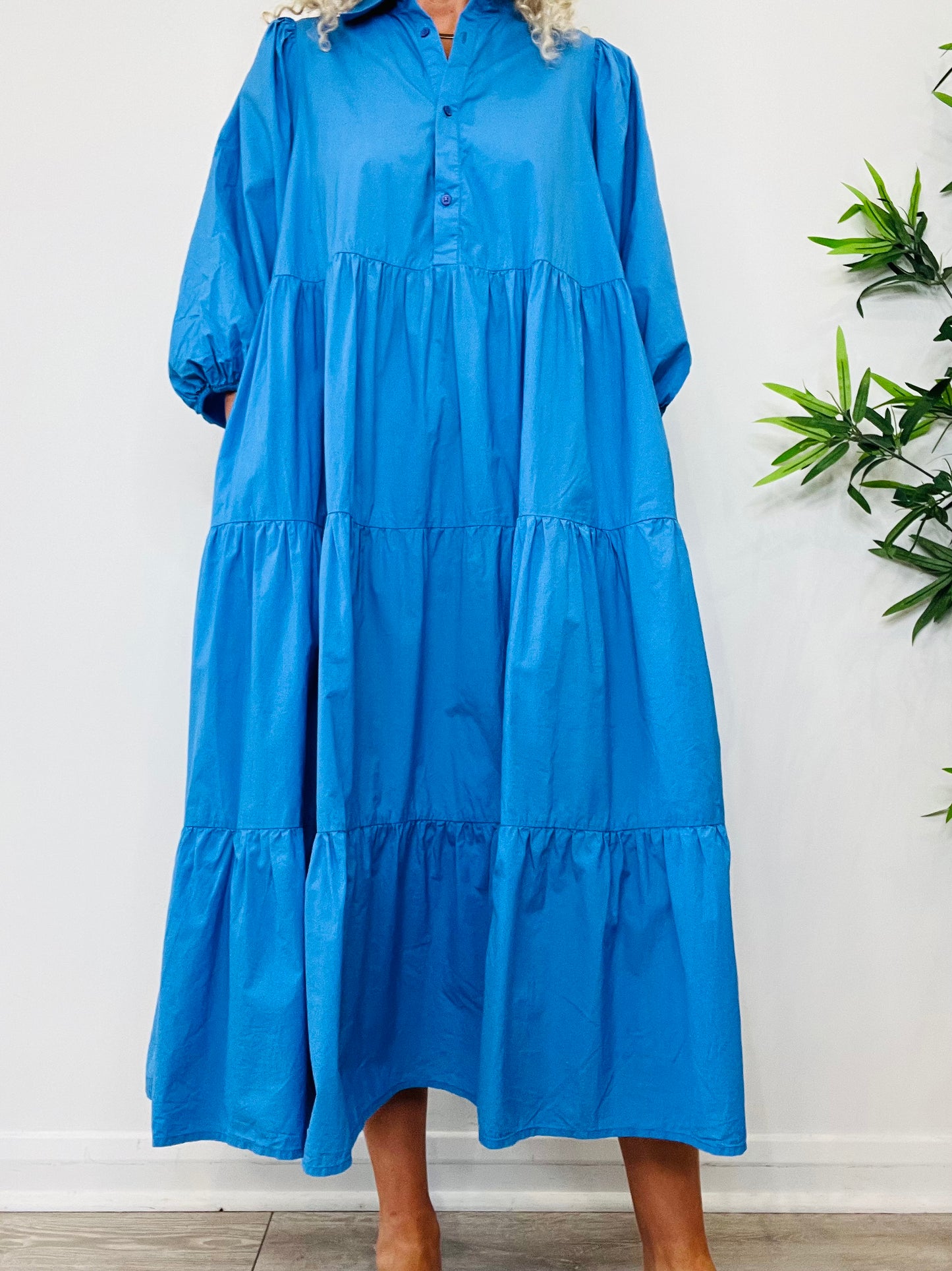 Tiered Cotton Dress - Size 40