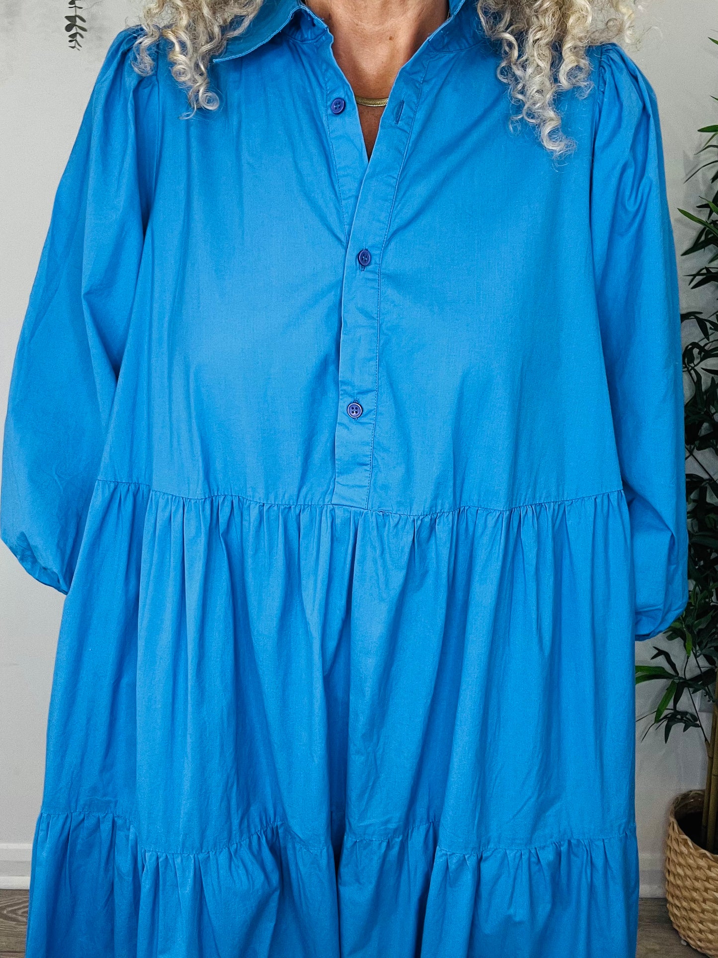 Tiered Cotton Dress - Size 40