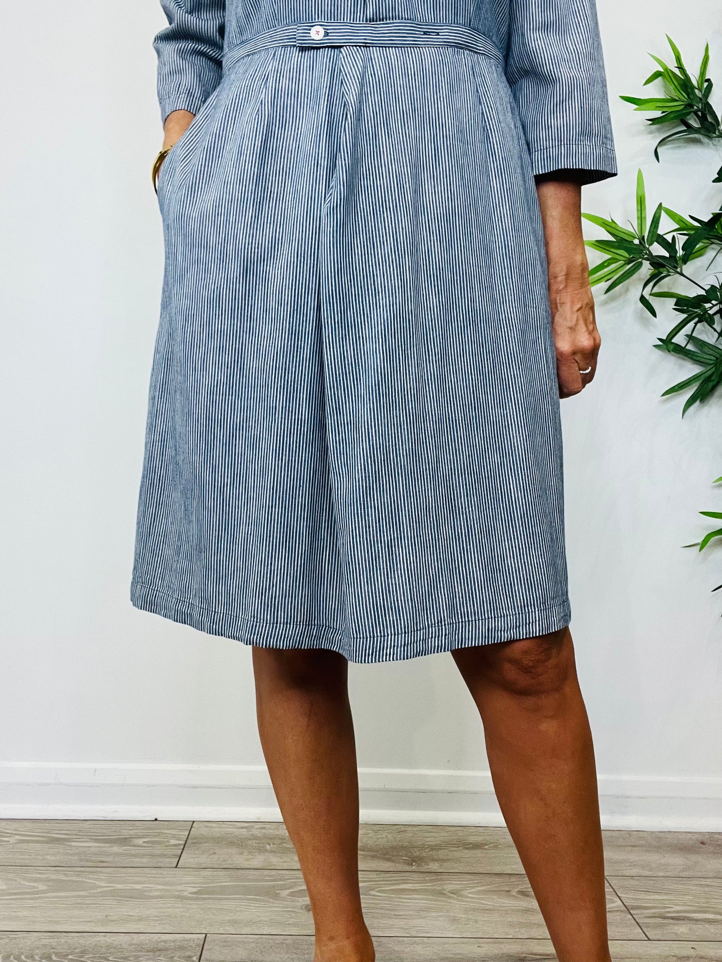 Pinstripe Cotton Dress - Size 3