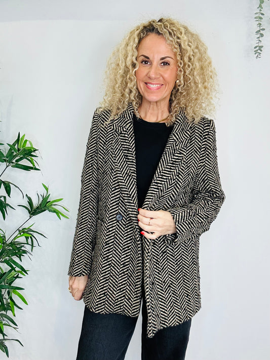 Herringbone Blazer - Size M