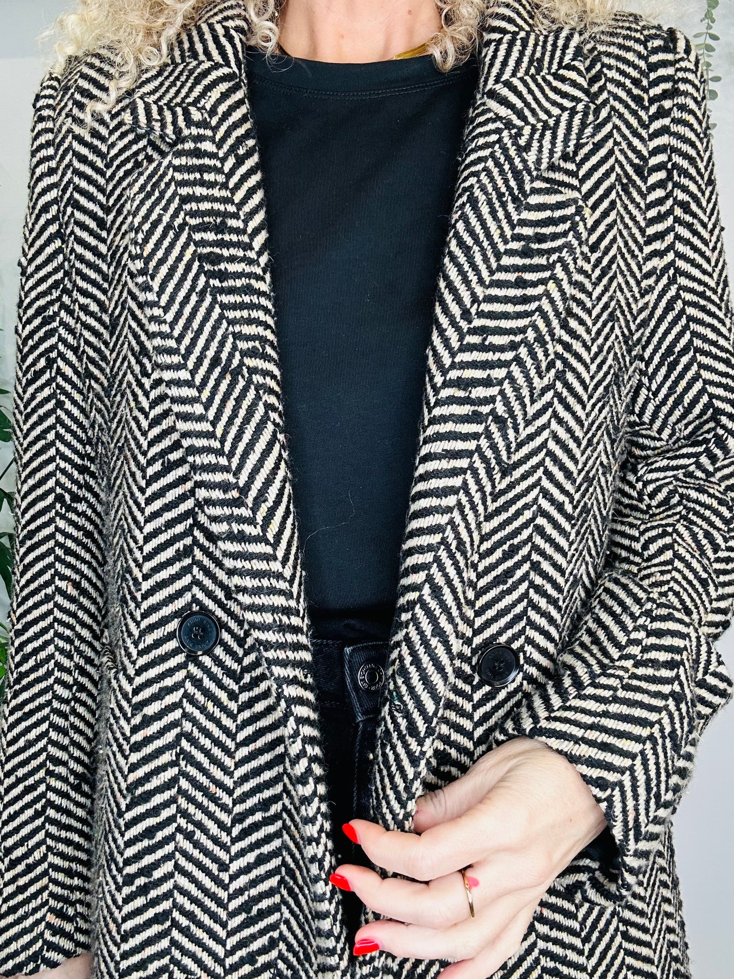 Herringbone Blazer - Size M