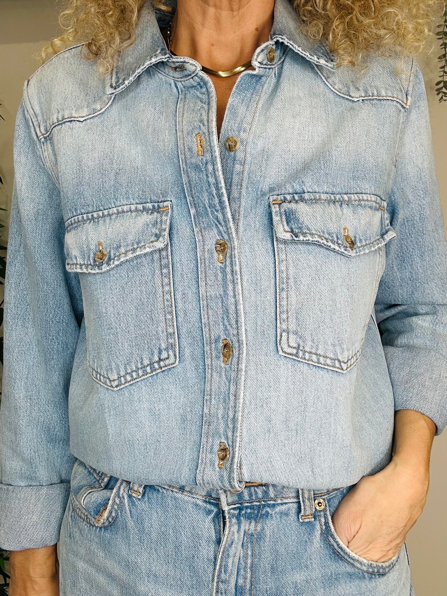 Denim Shirt - Size L