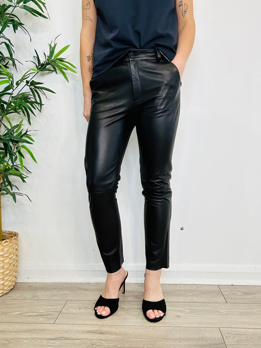 Leather Trousers - Size 8