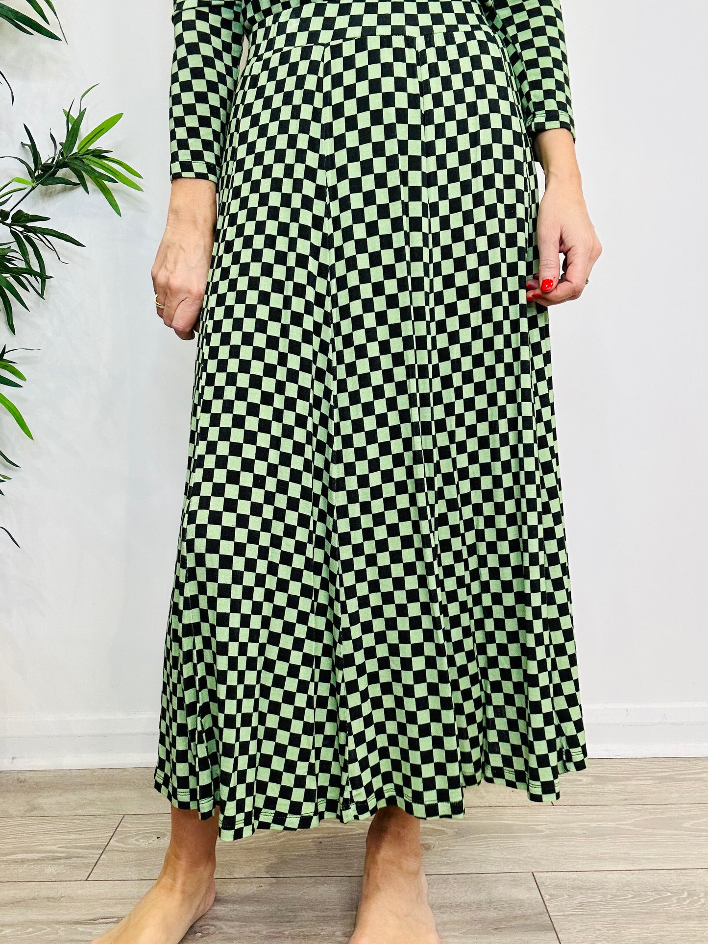 Check Top & Skirt Set - Size XS