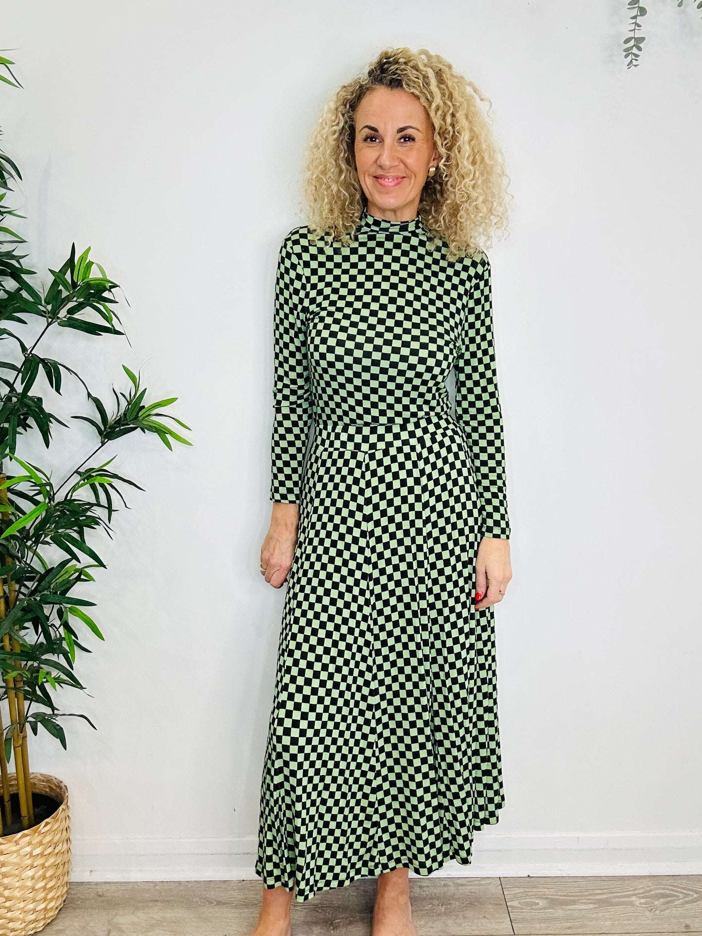 Check Top & Skirt Set - Size XS