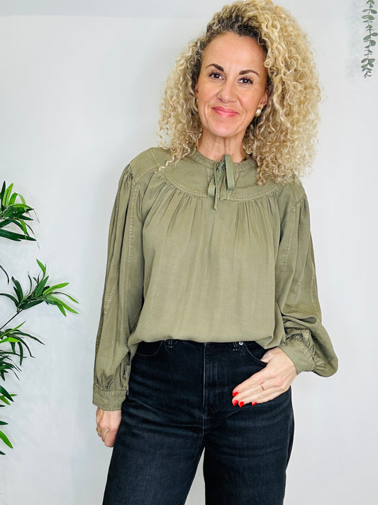 Khaki Blouse - Size L