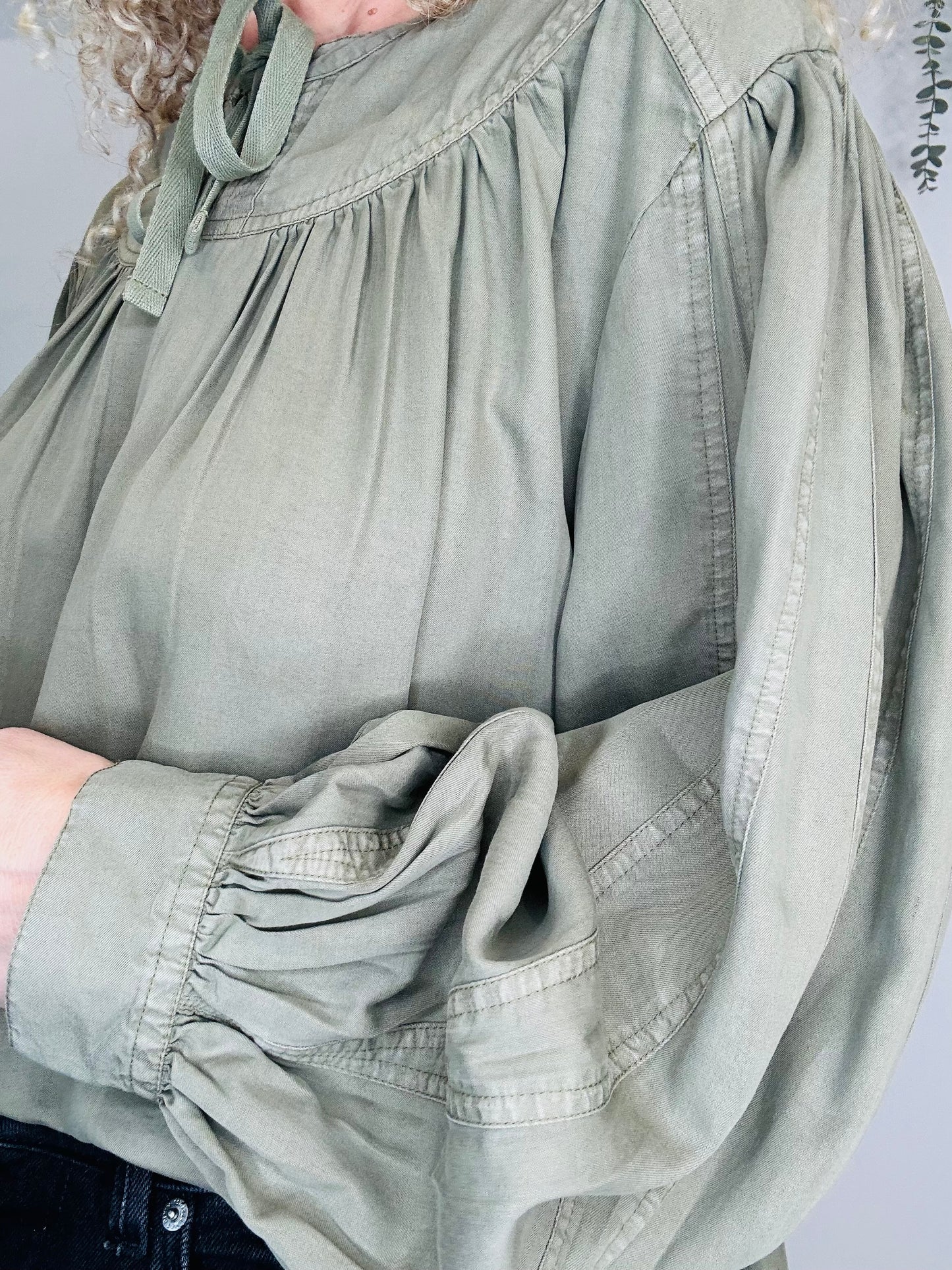 Khaki Blouse - Size L