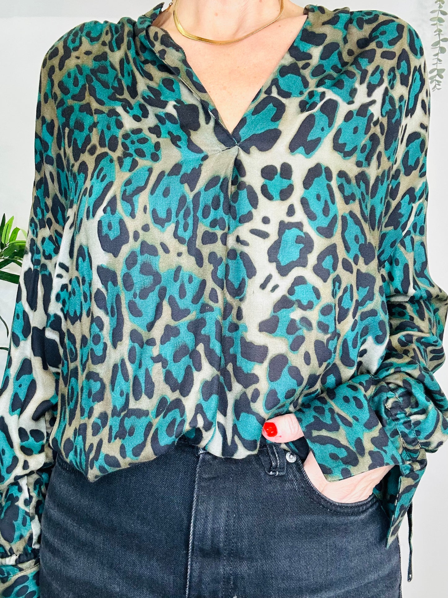 Leopard Print Top - Size 14