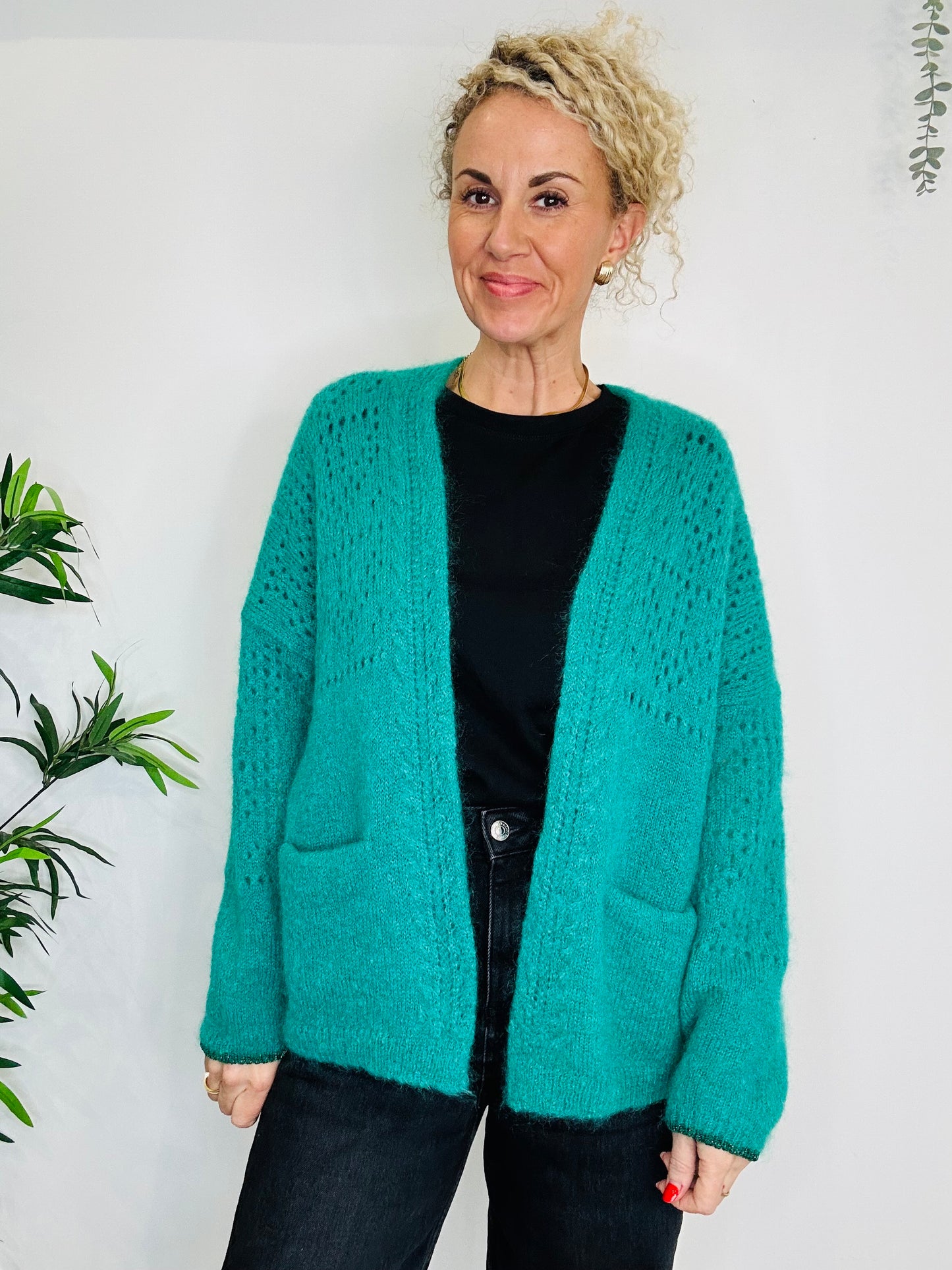 Mohair Open Cardigan - Size M/L