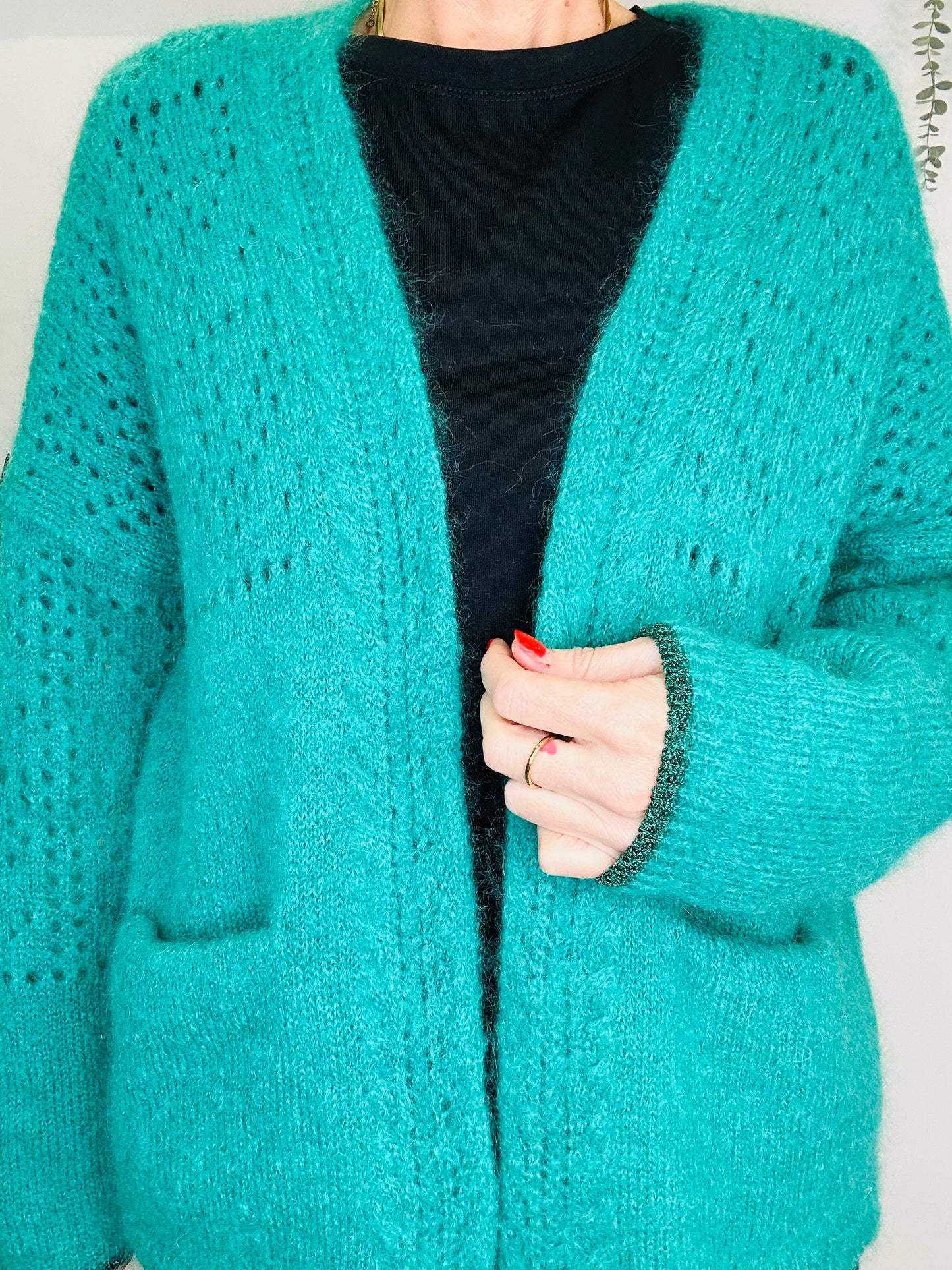 Mohair Open Cardigan - Size M/L