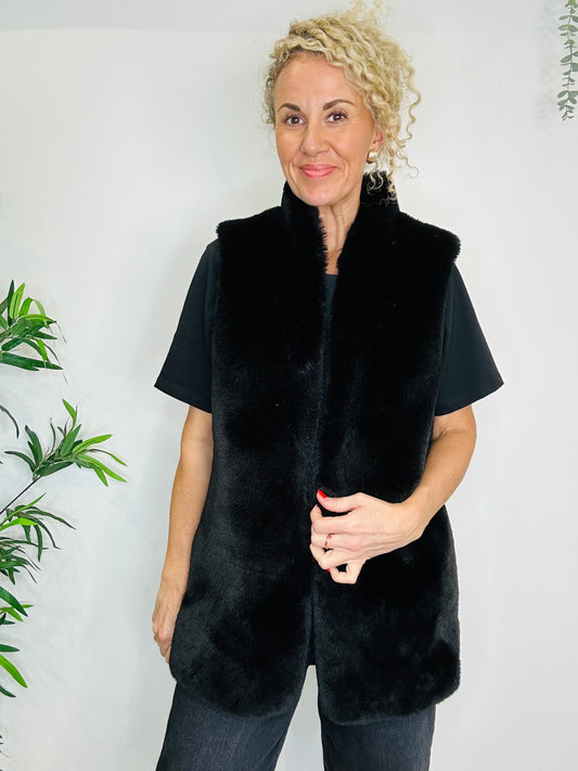 Faux Fur Gilet - Size M