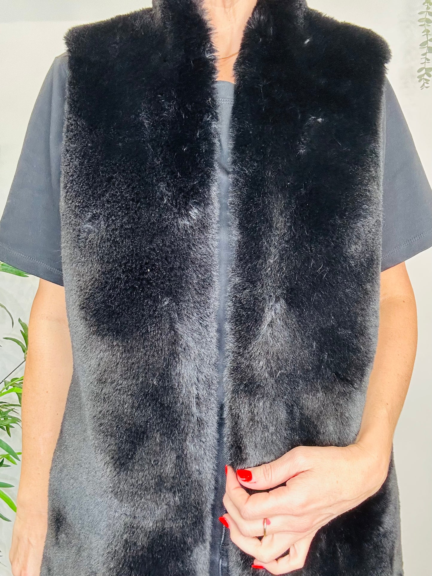 Faux Fur Gilet - Size M
