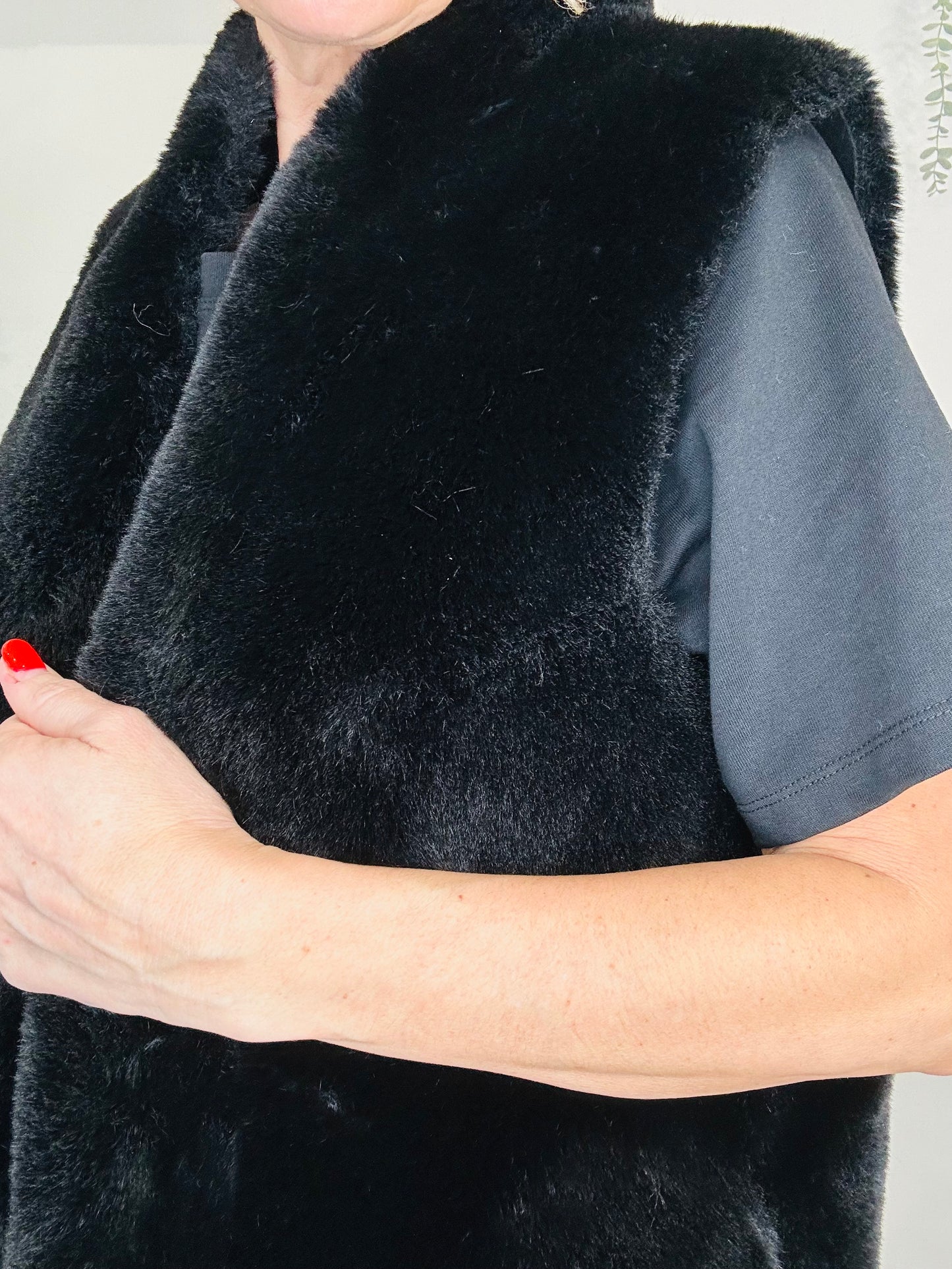 Faux Fur Gilet - Size M