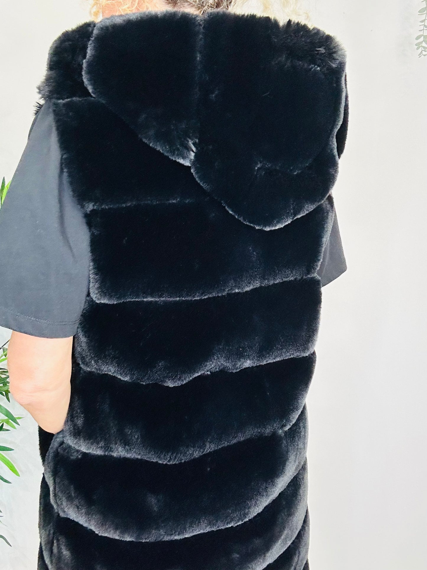 Faux Fur Gilet - Size S