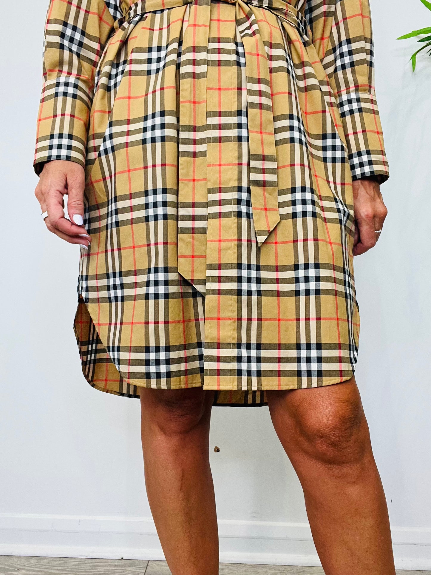 Check Shirt Dress - Size 8