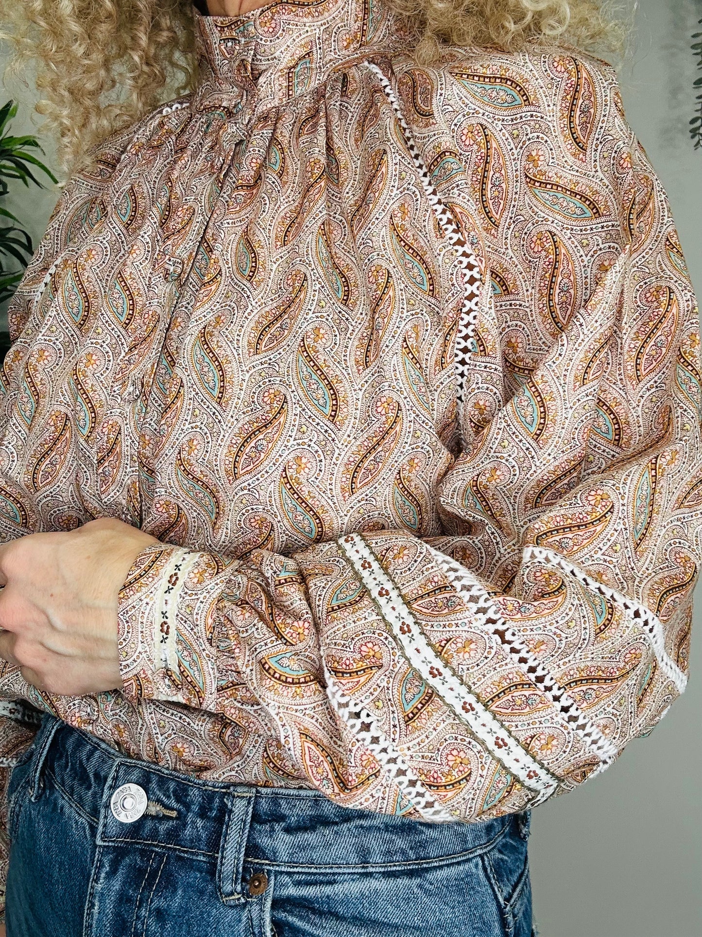 Paisley Print Shirt - Size XS