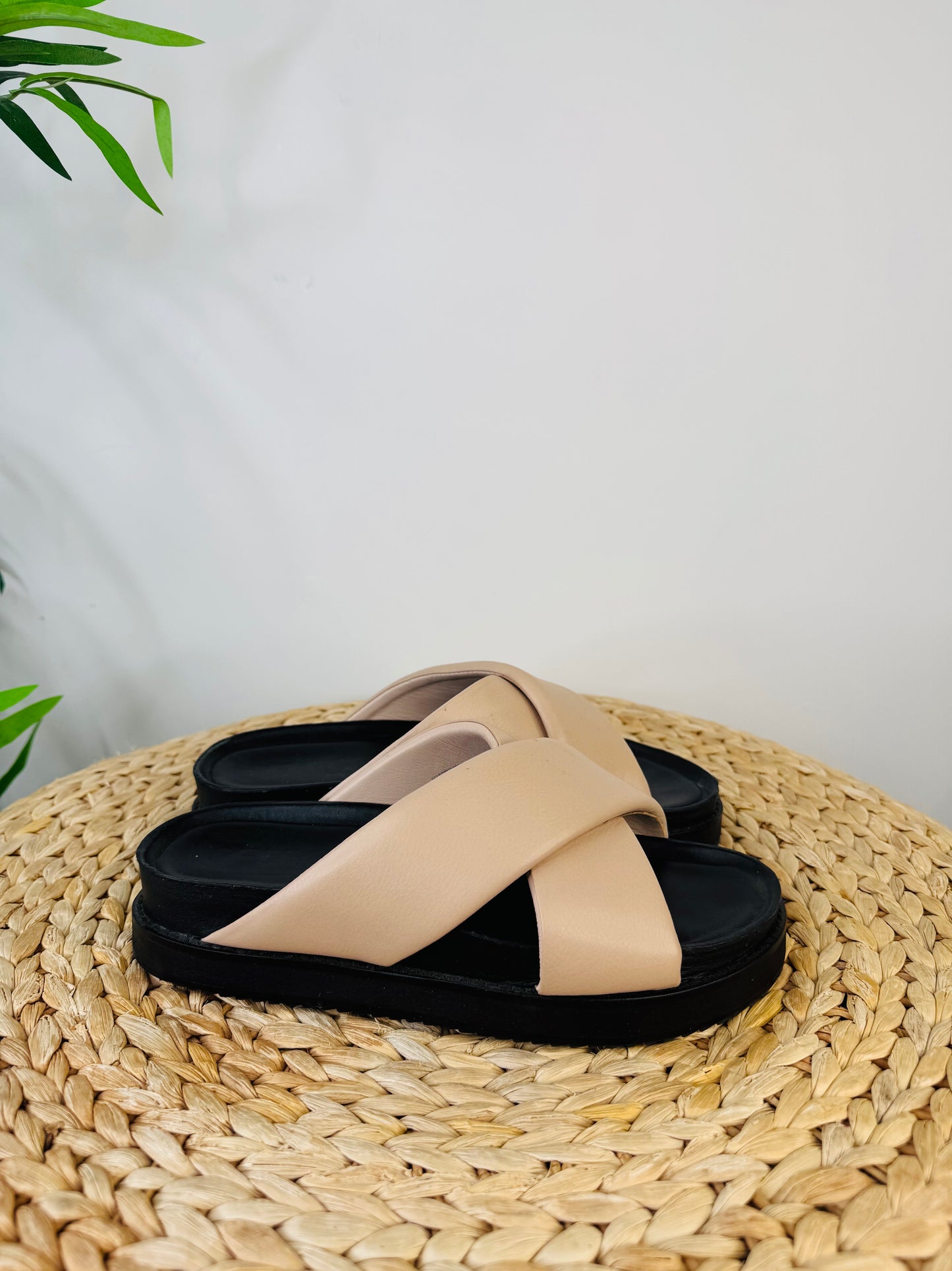 Leather Slides - Size 40