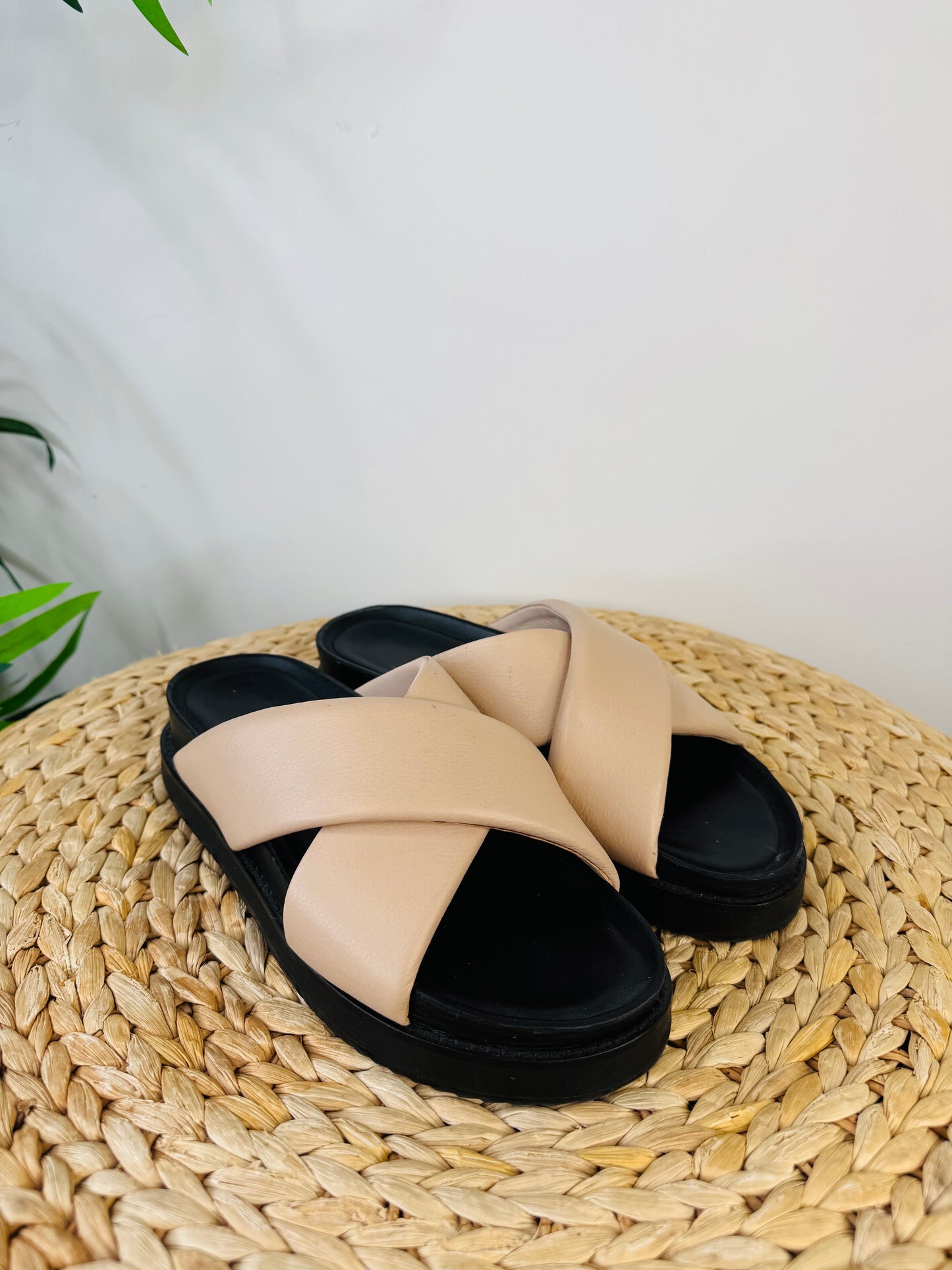 Leather Slides - Size 40