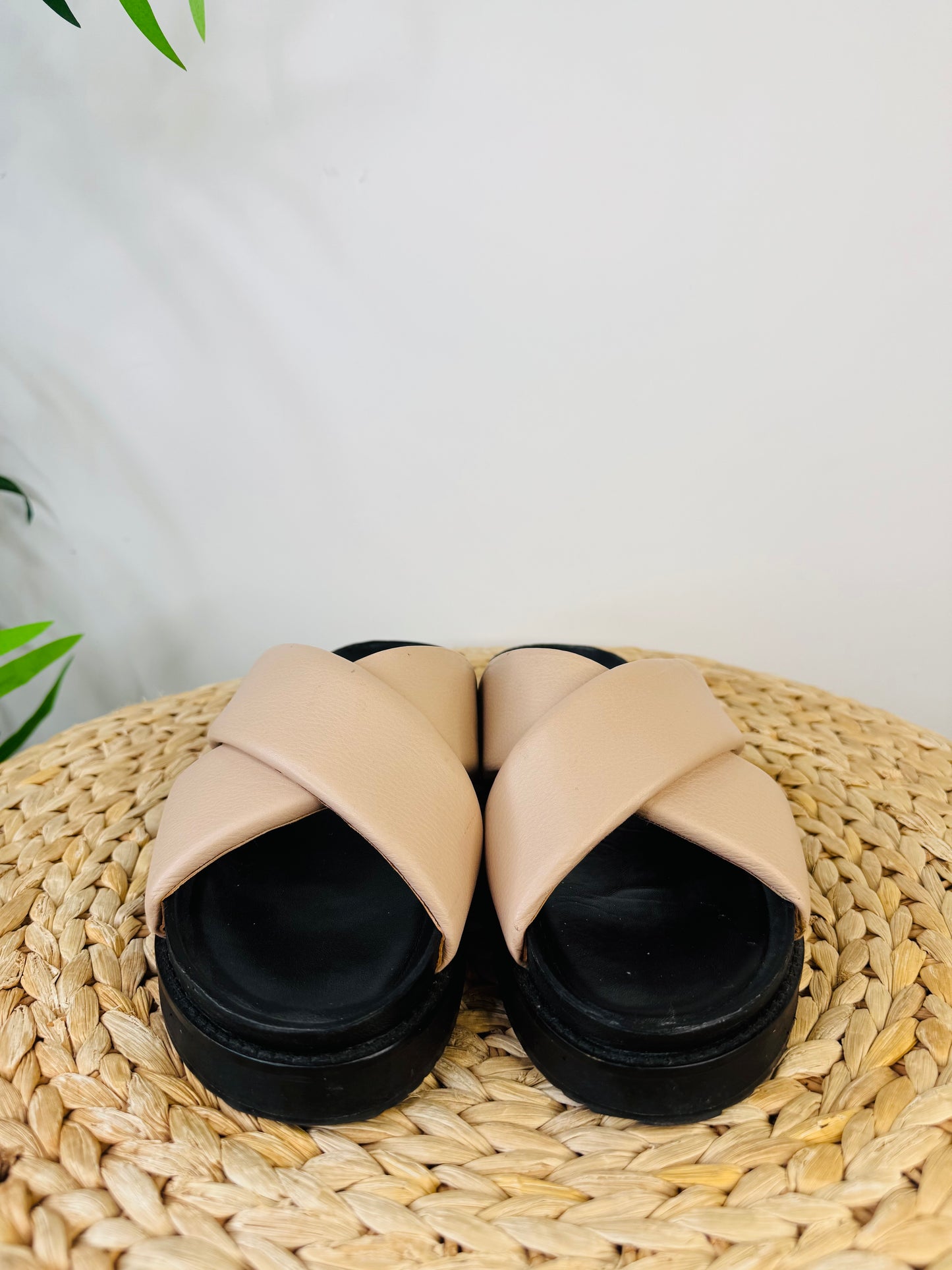 Leather Slides - Size 40