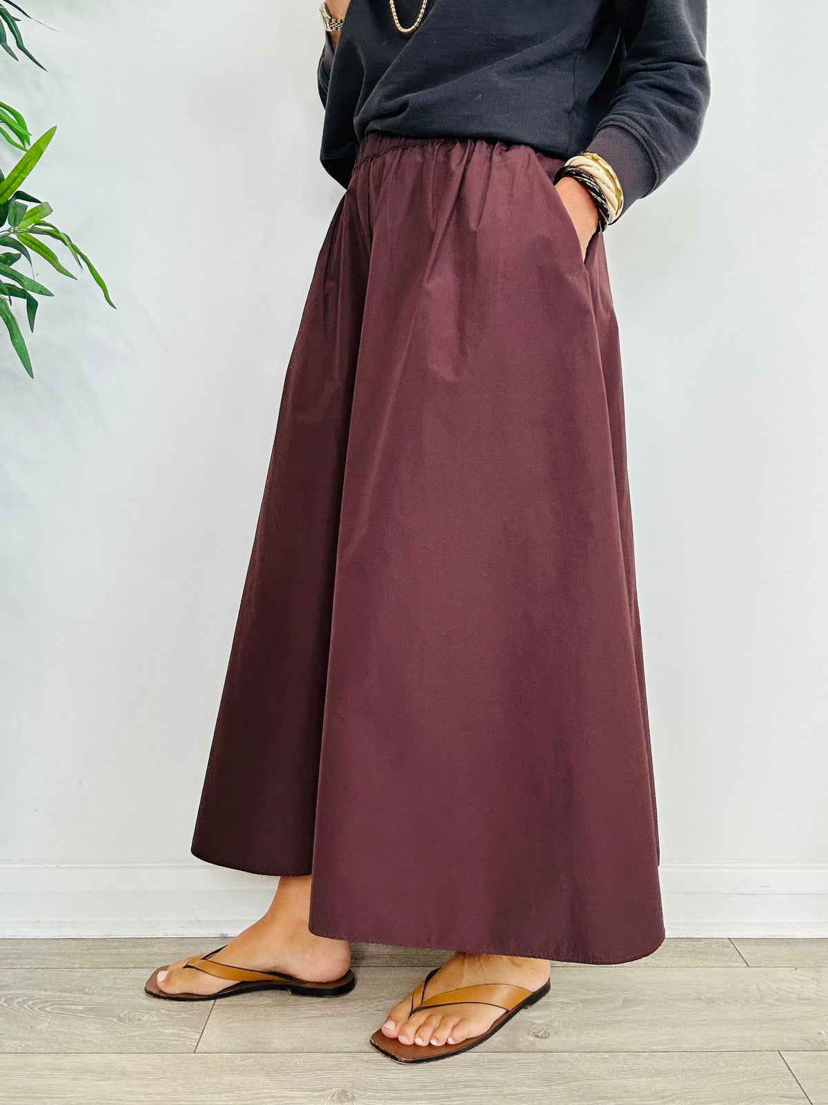 Cotton Midi Skirt - Size 10
