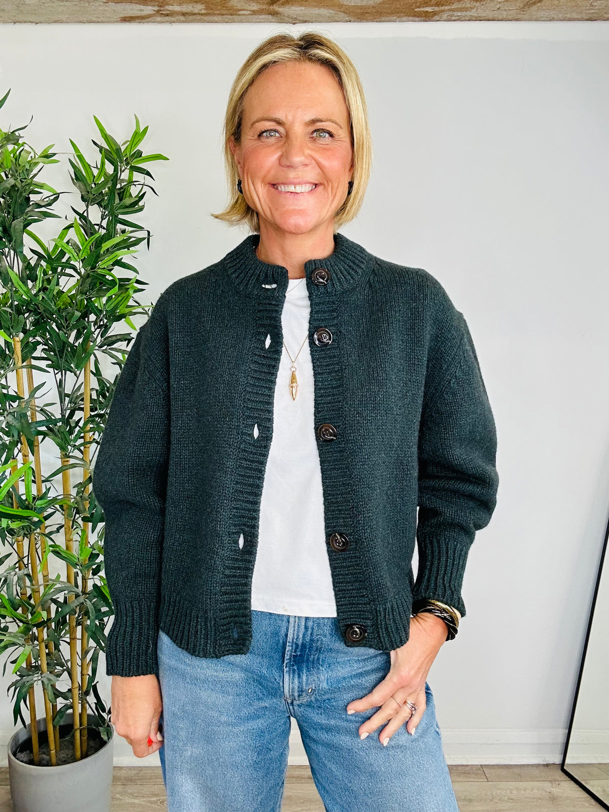 Leonard Chunky Knit Cardigan - Size 1