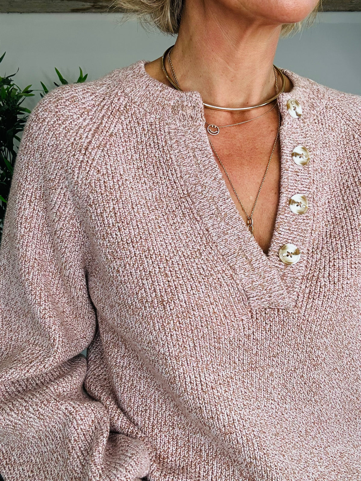 Kennings Half Button Jumper - Size S