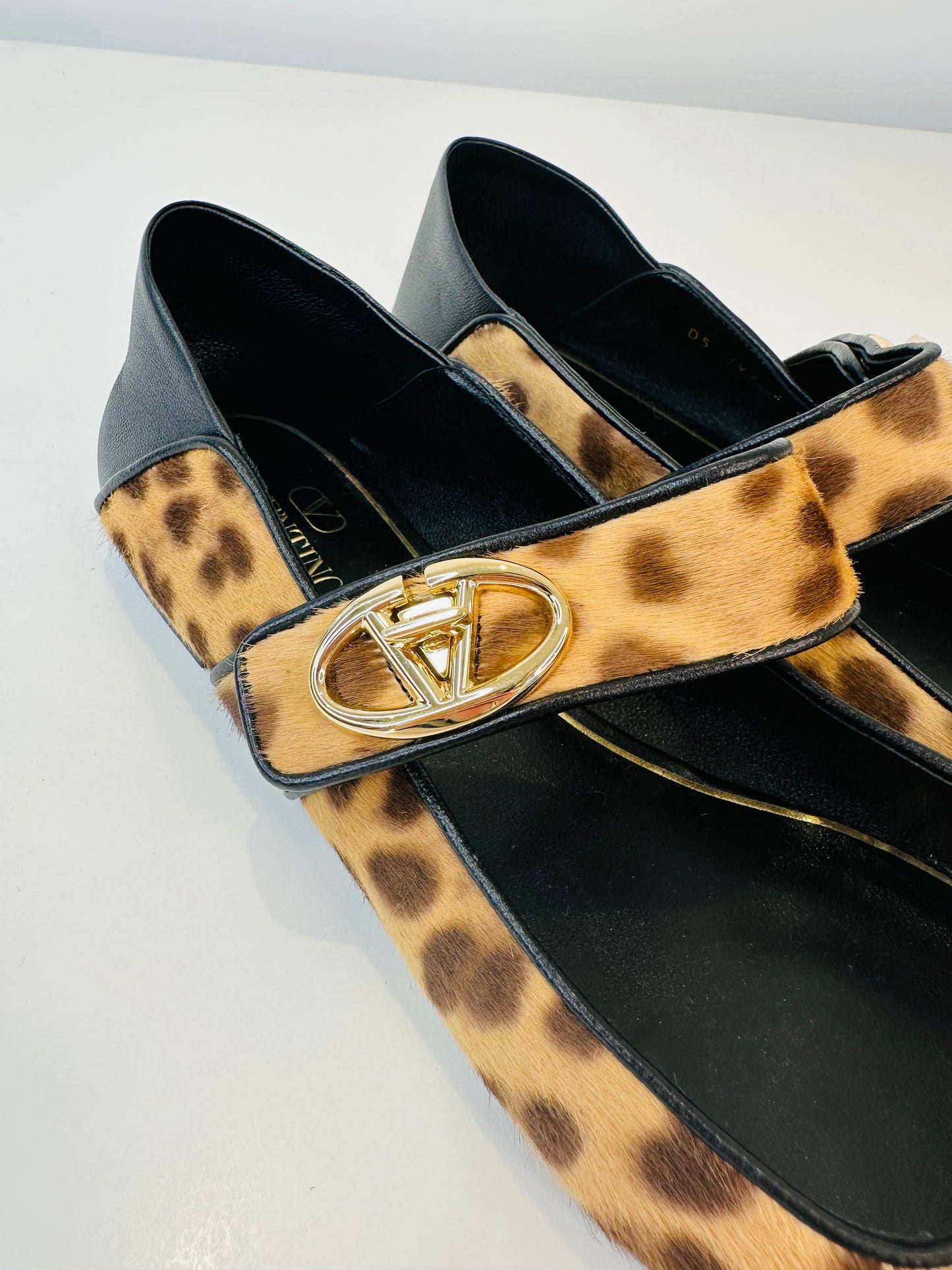 Leopard Print Ponyskin Mary Janes - Size 40