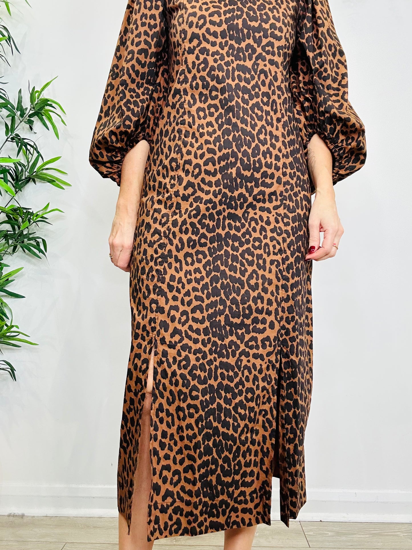Leopard Print Dress - Size 38